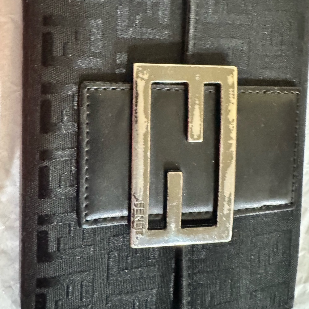 Fendi Black zucca fold over wallet - Picture 11 of 15